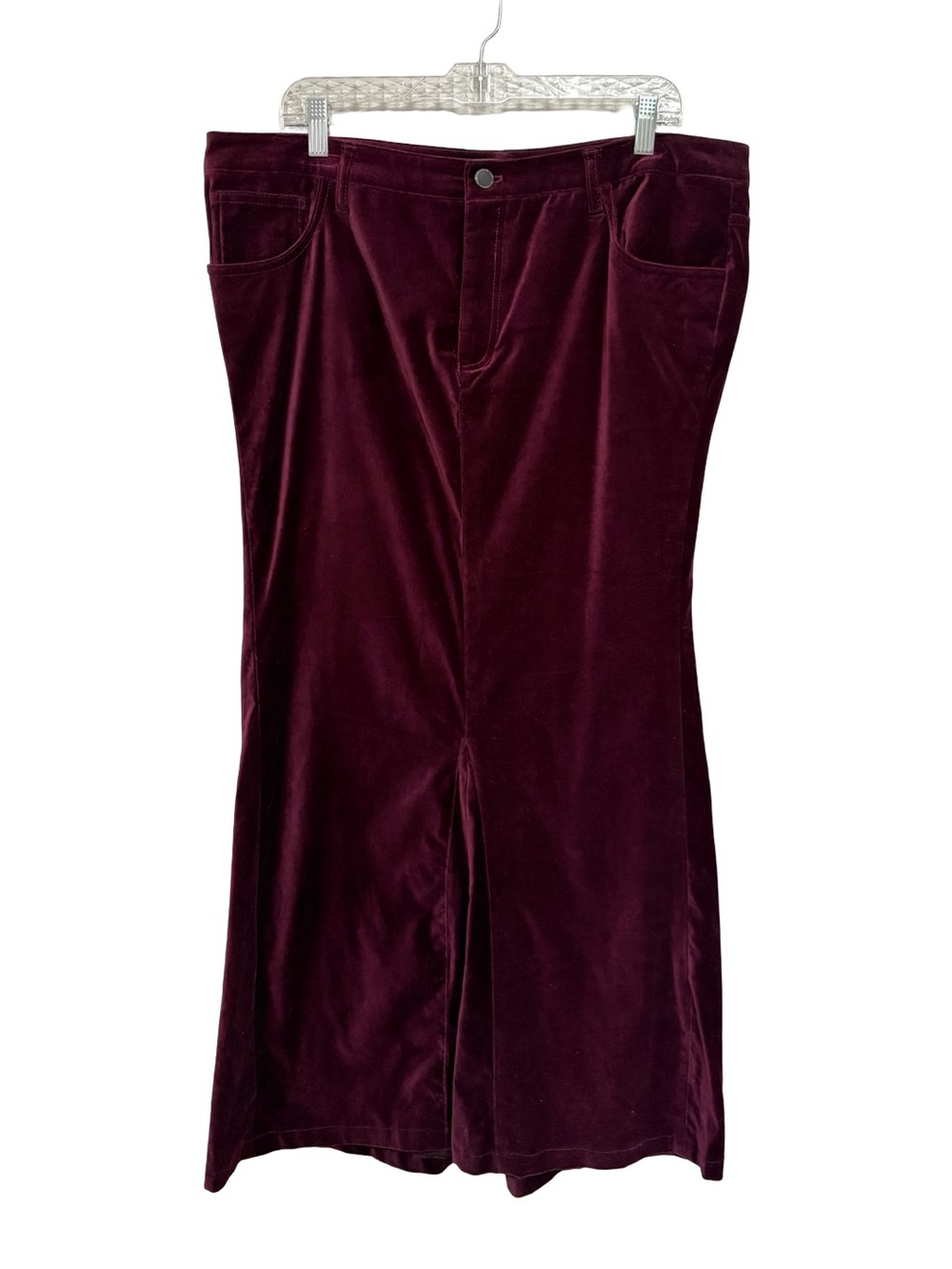 Lauren Ralph Lauren Vintage 90s Y2K Velvet Maxi Skirt Wine Red/Purple - Size 16